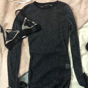 Glittery Top with Bralette!